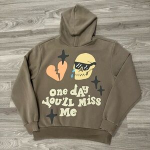 PacSun Puff Graphic Skater Hoodie M Miss Me Pullover Skull Star Skateboard